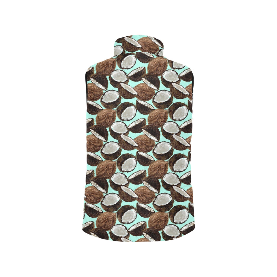 Coconut Pattern Print Design 03 Men's Padded Vest