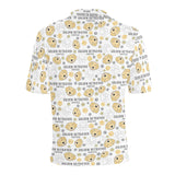 Golden Retriever Pattern Print Design 04 Men's All Over Print Polo Shirt