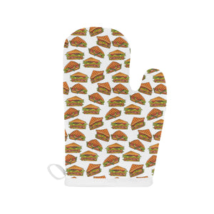 Sandwich Pattern Print Design 02 Heat Resistant Oven Mitts