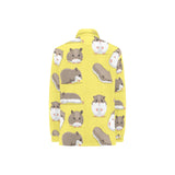 Cute Hamster pattern Women's Long Sleeve Polo Shirt
