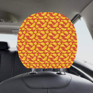 Potato Chips Pattern Print Design 05 Car Headrest Cover