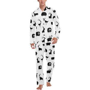 Goat ram pattern Men's Long Pajama Set