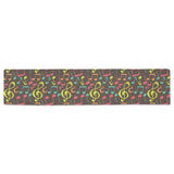 Music Notes Pattern Print Design 05 Table Runner