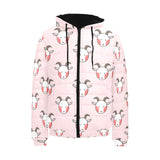 Cute goat pattern Men's Padded Hooded Jacket
