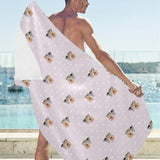 Yorkshire Terrier Pattern Print Design 02 Beach Towel