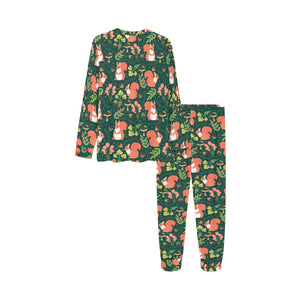 Squirrel Pattern Print Design 03 Kids' Boys' Girls' All Over Print Pajama Set