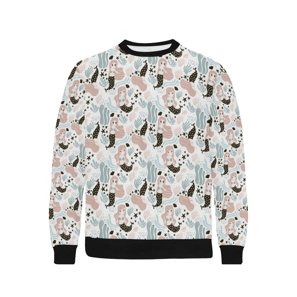 cute mermaid pattern Men's Crew Neck Sweatshirt