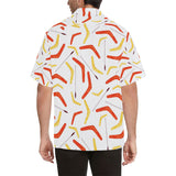 Waterclor boomerang Australian aboriginal ornament Men's All Over Print Hawaiian Shirt