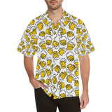 Beer design pattern Men's All Over Print Hawaiian Shirt