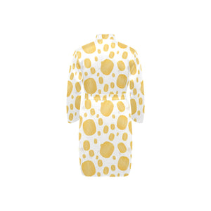 Potato Chips Pattern Print Design 03 Men's Long Sleeve Belted Night Robe