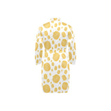 Potato Chips Pattern Print Design 03 Men's Long Sleeve Belted Night Robe