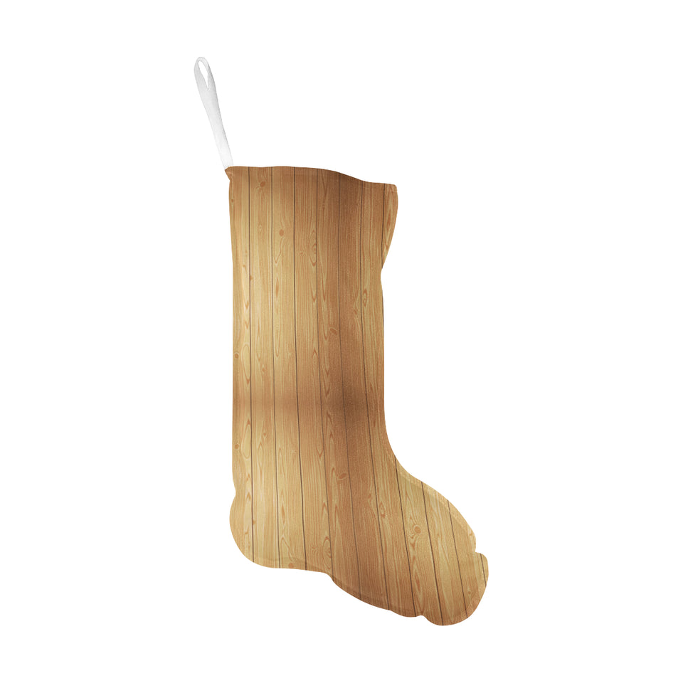 Wood Printed Pattern Print Design 05 Christmas Stocking