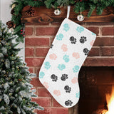 Dog Paws Pattern Print Design 04 Christmas Stocking