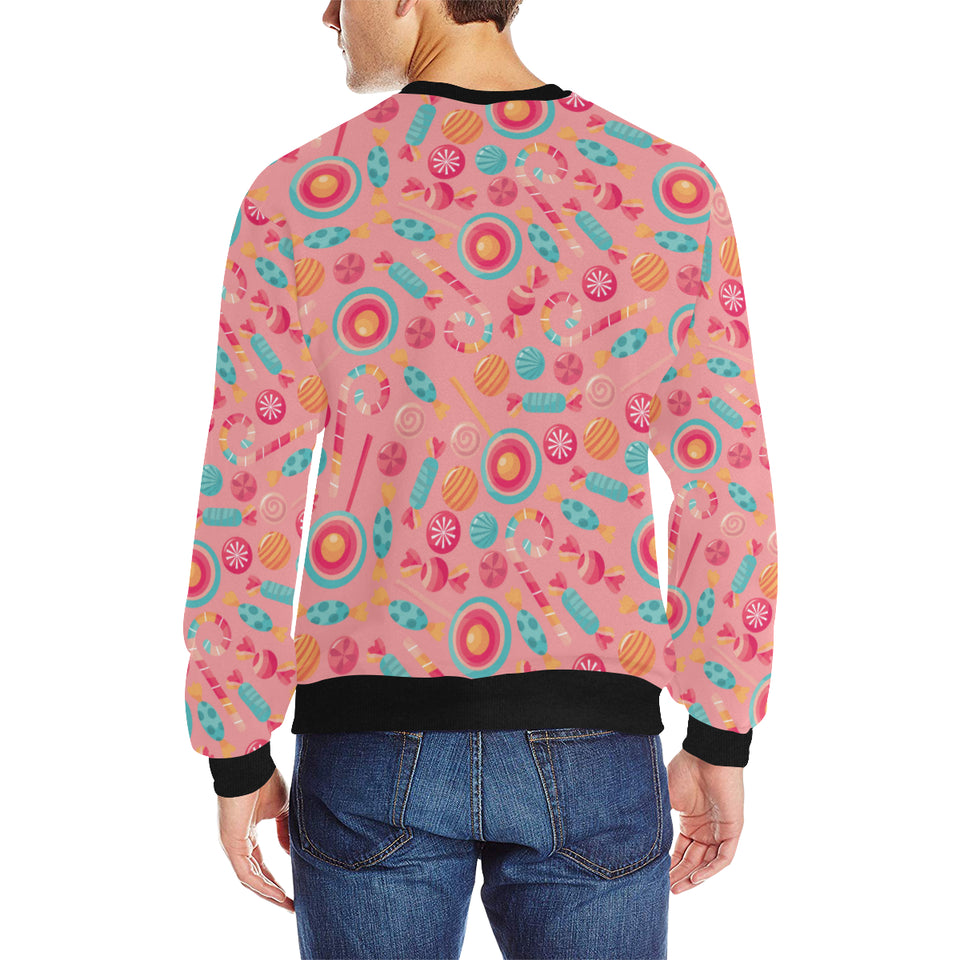 Colorful candy pattern Men's Crew Neck Sweatshirt