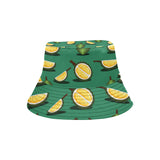 Durian pattern green background Unisex Bucket Hat
