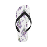 lavender flower design pattern Unisex Flip Flops