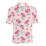 Cute little mermaid pattern Men's All Over Print Polo Shirt