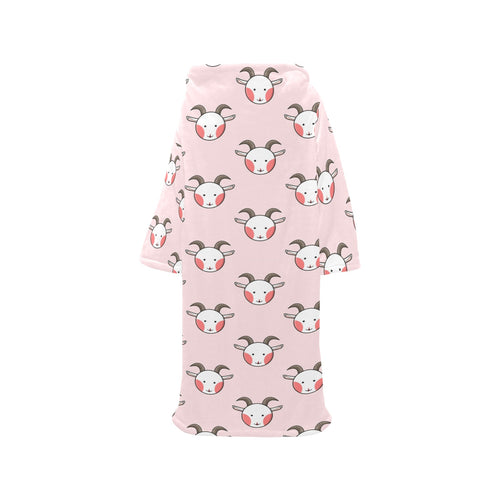 Cute goat pattern Blanket Robe with Sleeves