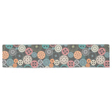 Gear Pattern Print Design 05 Table Runner