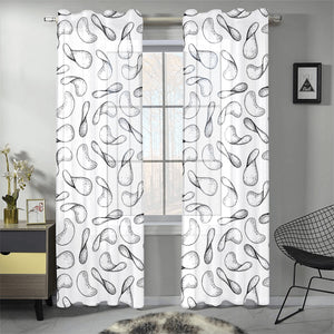Potato Chips Pattern Print Design 04 Gauze Curtain