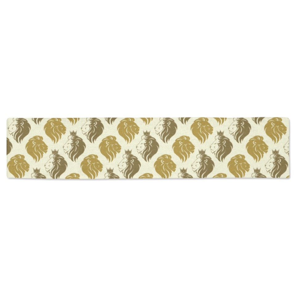 Lion Pattern Print Design 02 Table Runner
