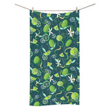 Lime ice flower pattern Bath Towel
