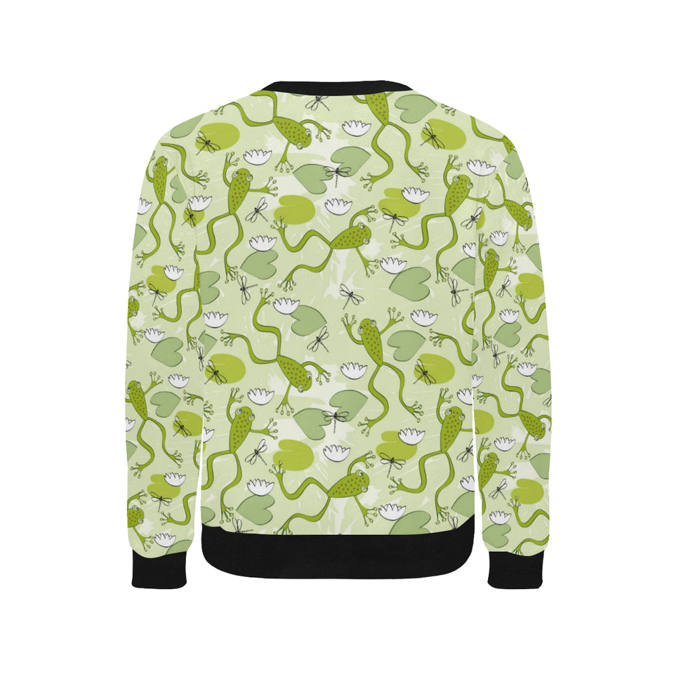 Cute frog dragonfly pattern Men's Crew Neck Sweatshirt