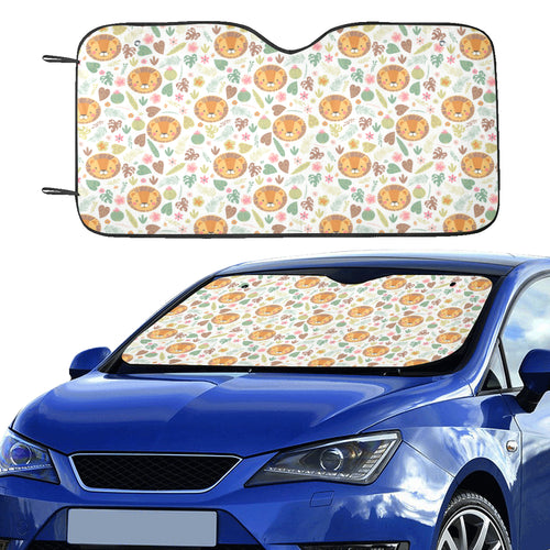 Lion Pattern Print Design 04 Car Sun Shade