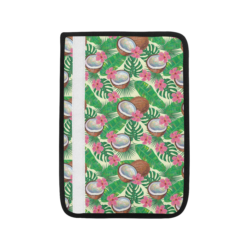 Coconut Pattern Print Design 01 Car Seat Belt Cover