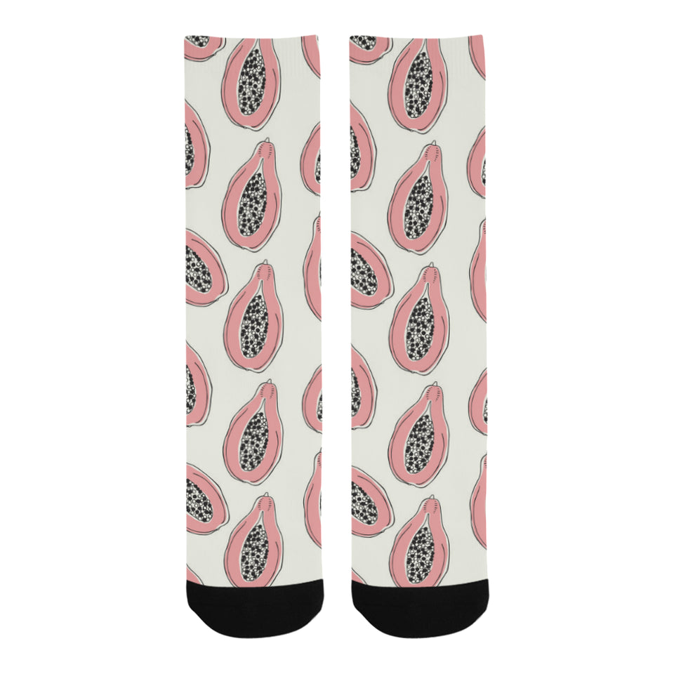 papaya pattern Crew Socks