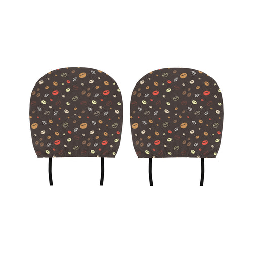 Coffee bean leave pattern Car Headrest Cover