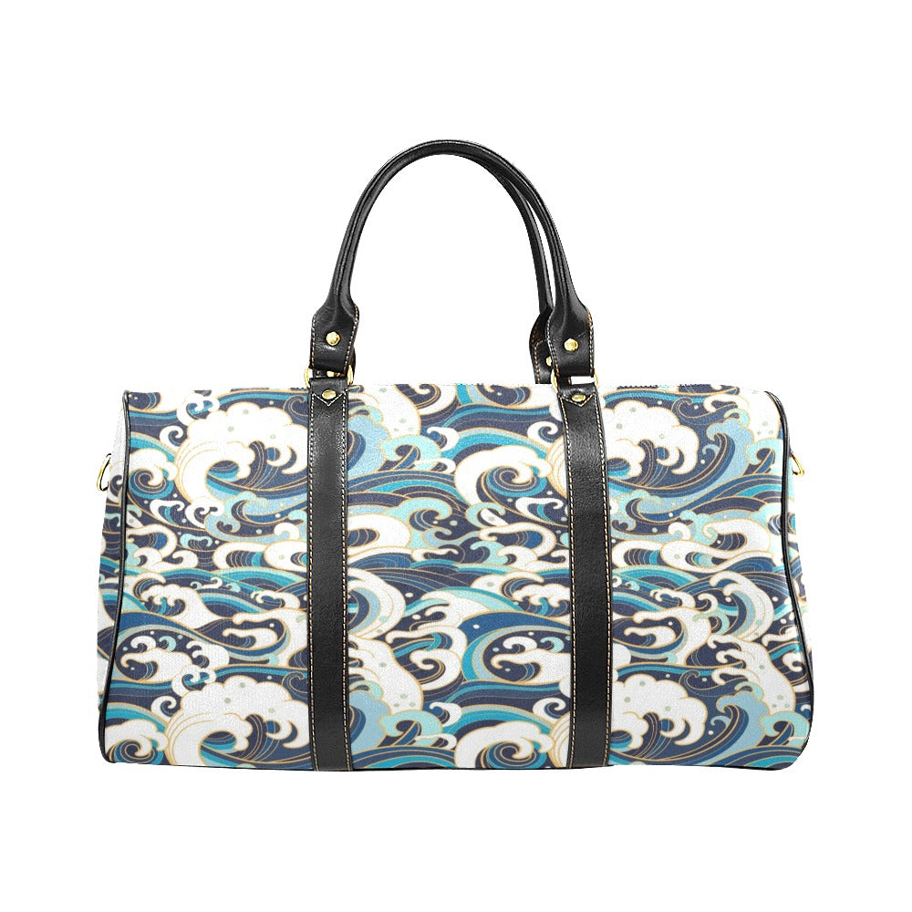 Japanese wave pattern Travel Bag