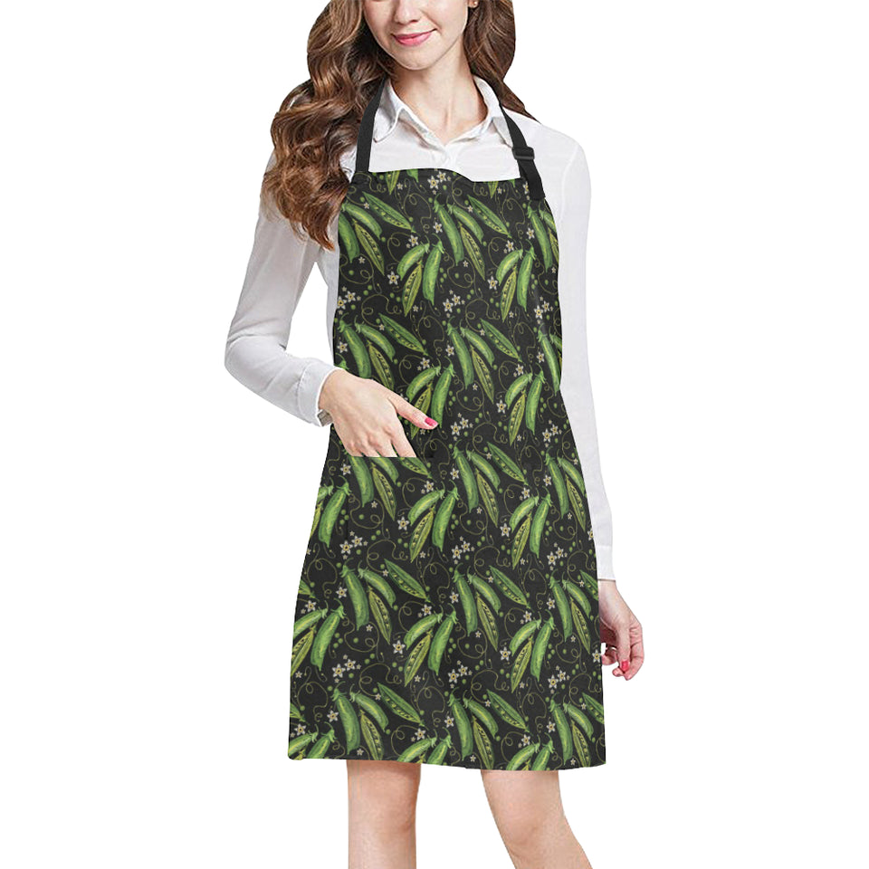 Green Peas Pattern Print Design 02 All Over Print Adjustable Apron