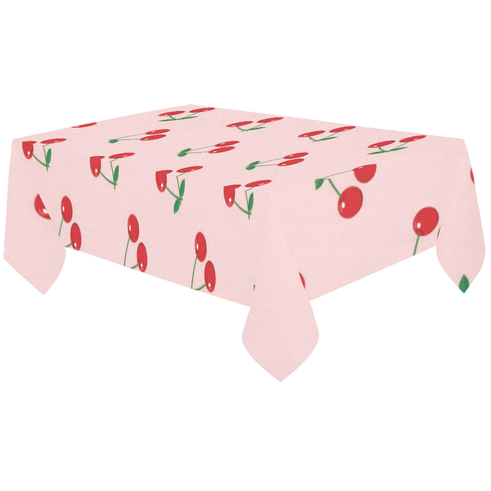 cherry pattern pink background Tablecloth