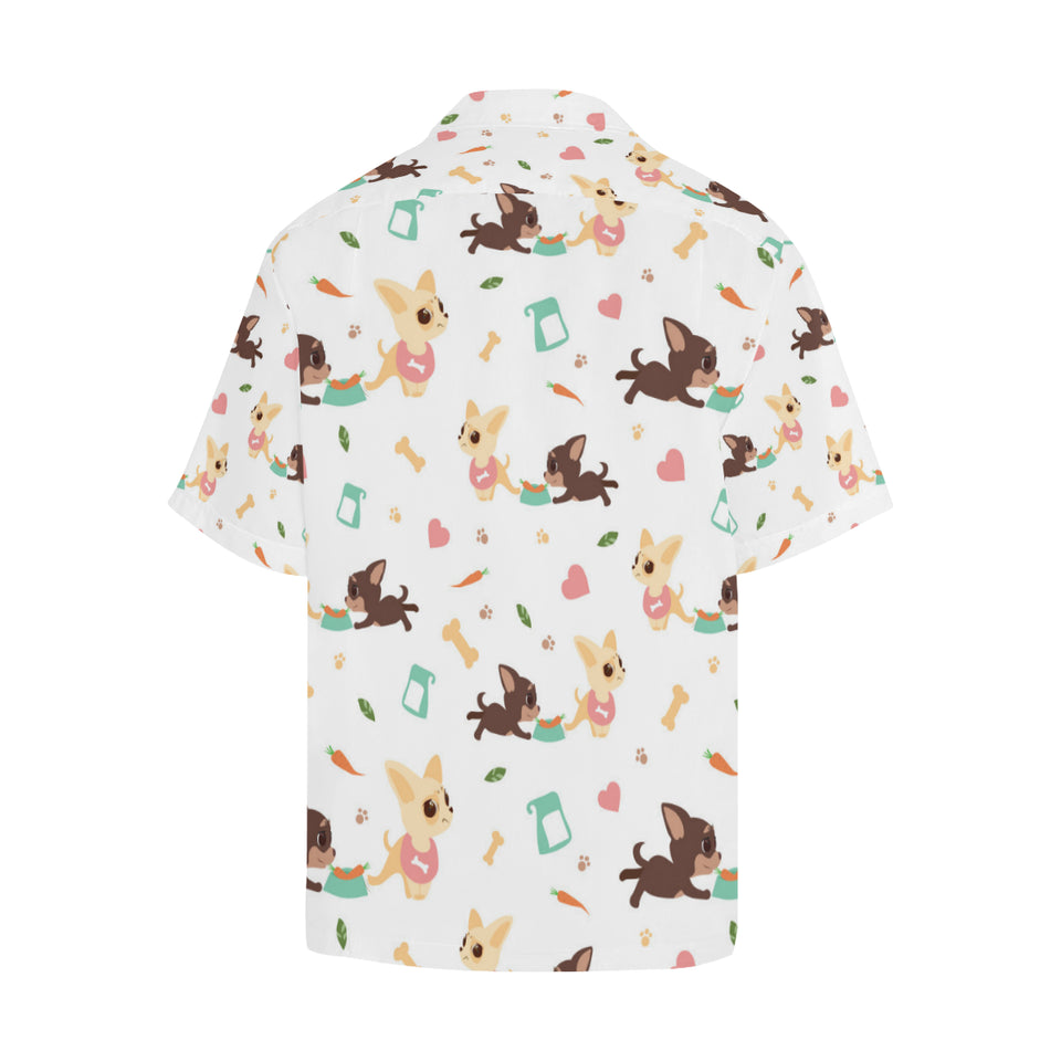 Cute Chihuahua puppie pattern Men's All Over Print Hawaiian Shirt
