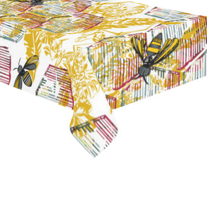 Cool Bee honeycomb leaves pattern Tablecloth