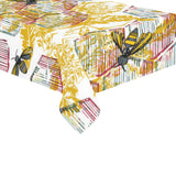 Cool Bee honeycomb leaves pattern Tablecloth