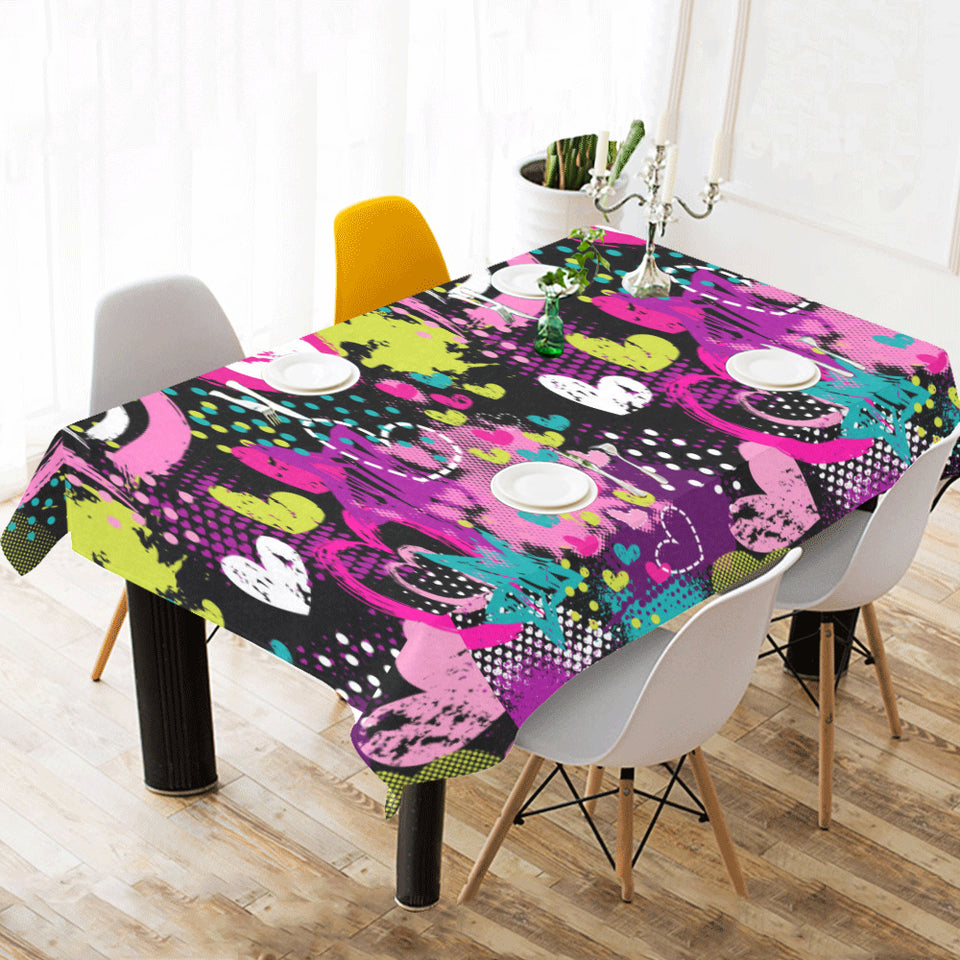 heart dot wave star creative design pattern Tablecloth