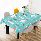 Christmas cute siberian husky puppie pattern Tablecloth