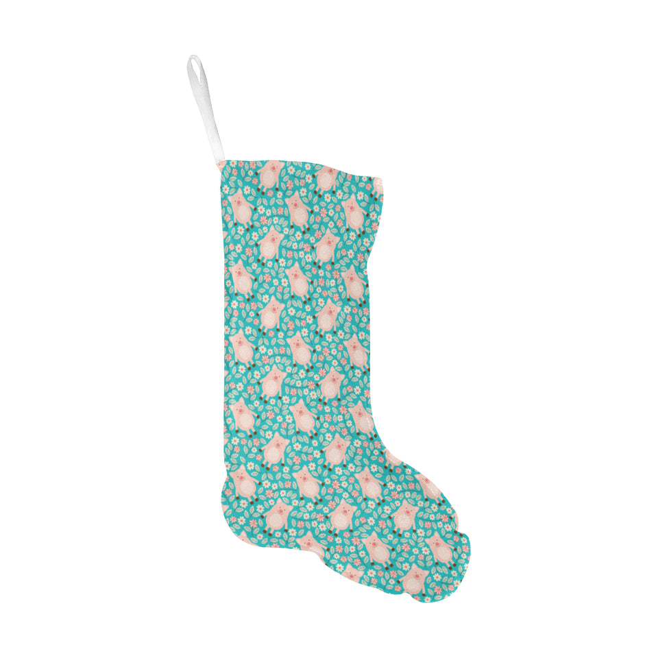 Pig Pattern Print Design 01 Christmas Stocking