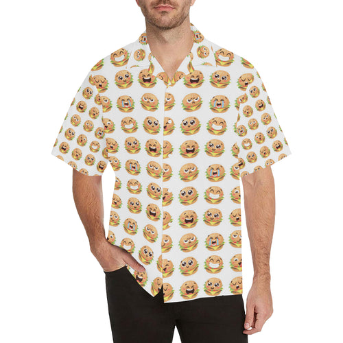 Hamburger Pattern Print Design 04 Men's All Over Print Hawaiian Shirt (Model T58)