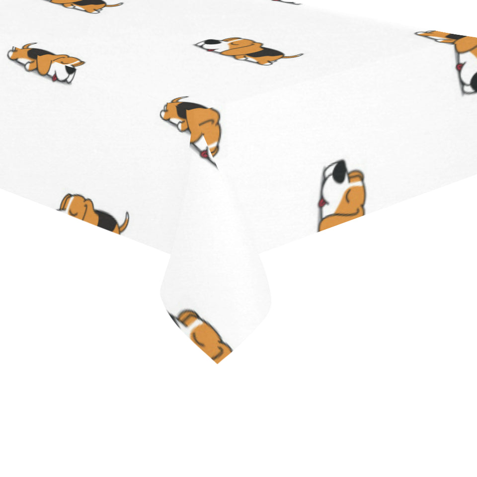 Cute beagle dog sleeping pattern Tablecloth