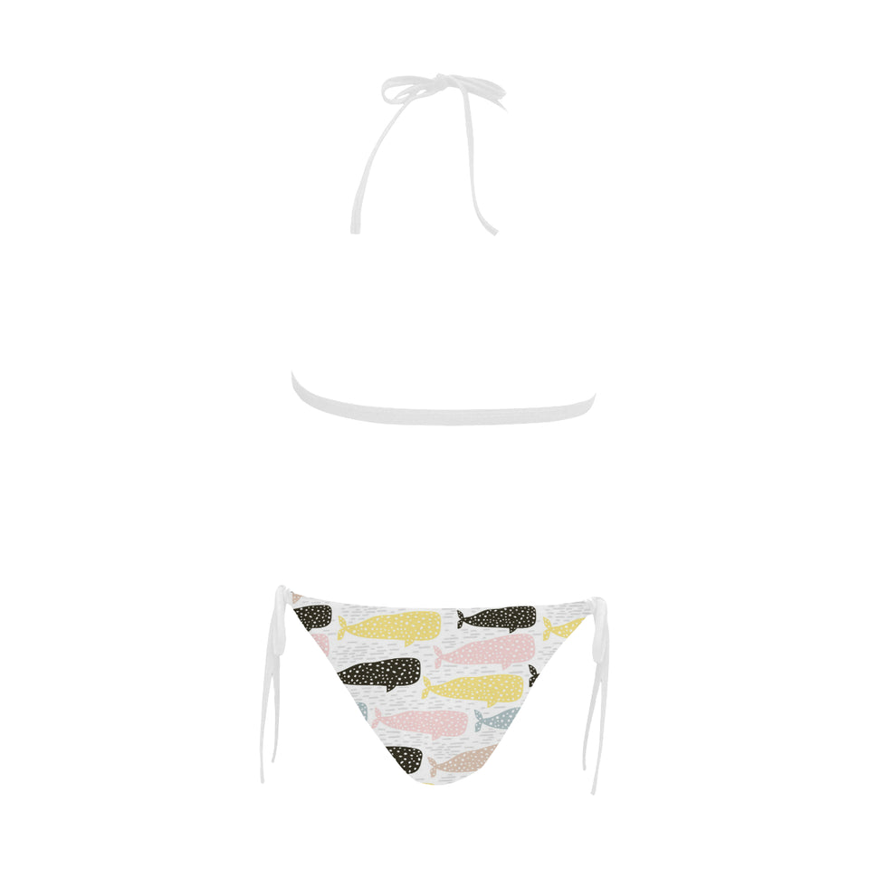 Whale dot pattern Sexy Bikinis Two-Piece Swimsuits