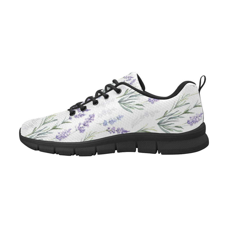 Hand painting Watercolor Lavender Women's Sneaker Shoes