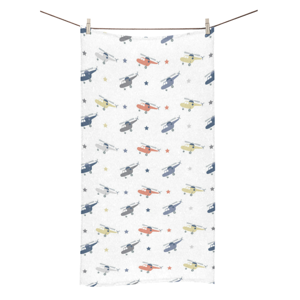 Cute helicopter star pattern Bath Towel