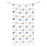 Cute helicopter star pattern Bath Towel