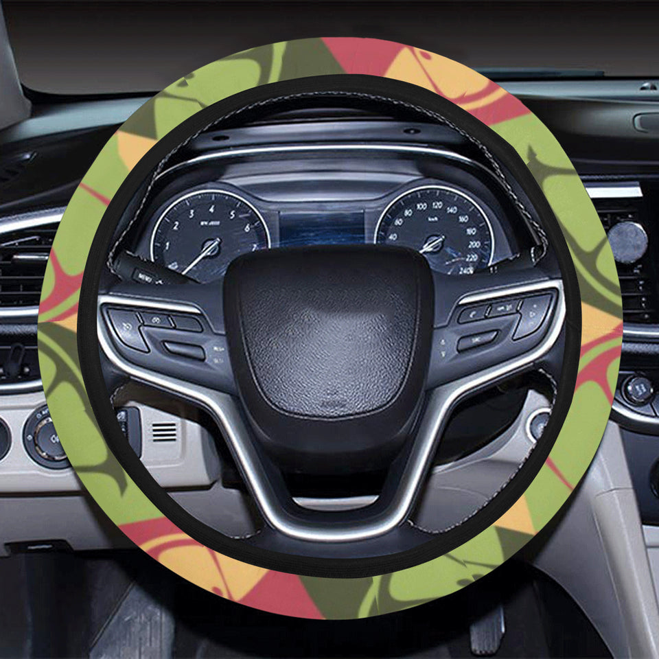 Cool Geometric lime pattern Car Steering Wheel Cover