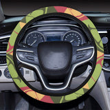 Cool Geometric lime pattern Car Steering Wheel Cover