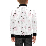 Poodle dog rose cake pattern Kids' Boys' Girls' Bomber Jacket