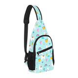 Llama alpaca cactus leaves pattern All Over Print Chest Bag